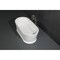 Aqua Eden 59.06 L, 29.72 W, Glossy White/Matte White, Solid Surface White Stone VRTDE593023 - alternate 3